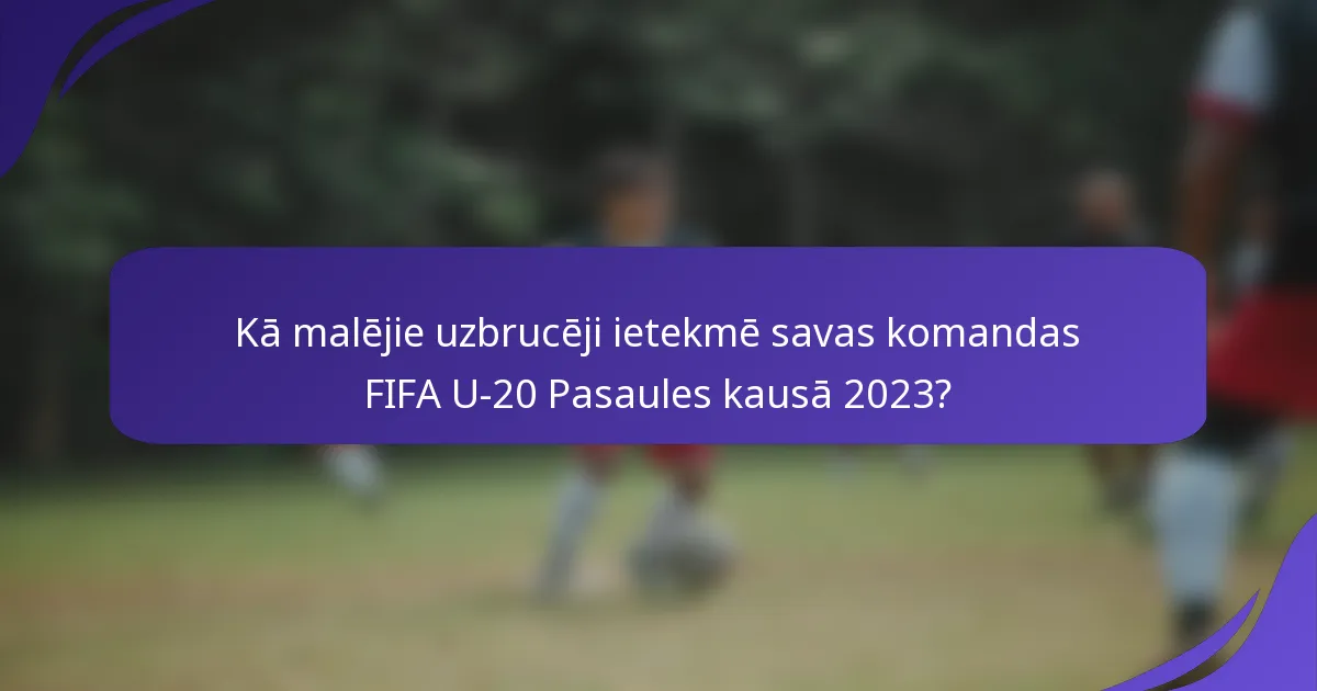 Kā malējie uzbrucēji ietekmē savas komandas FIFA U-20 Pasaules kausā 2023?