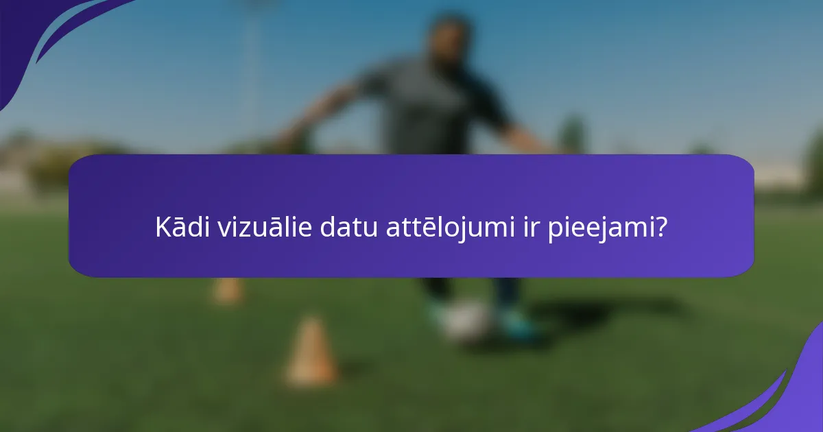 Kādi vizuālie datu attēlojumi ir pieejami?
