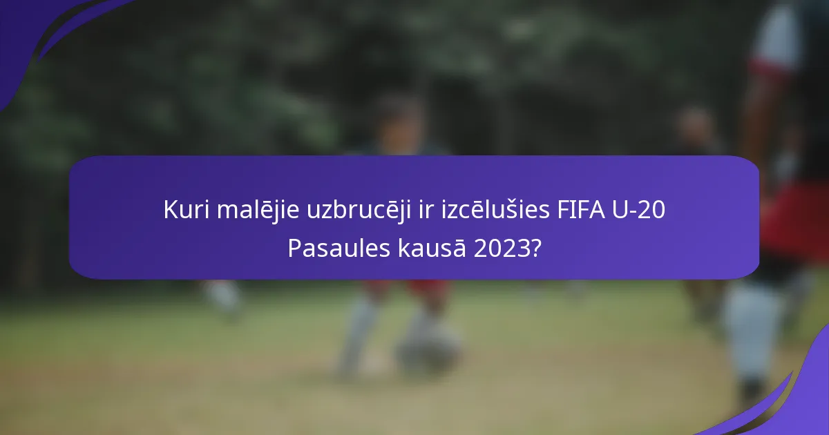 Kuri malējie uzbrucēji ir izcēlušies FIFA U-20 Pasaules kausā 2023?